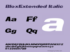 BloxExtended Italic Rev. 003.000图片样张