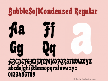 BubbleSoftCondensed Regular Rev. 003.000图片样张