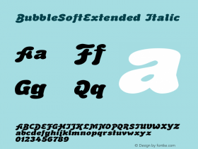 BubbleSoftExtended Italic Rev. 003.000图片样张