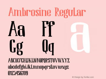 Ambrosine Regular Version 1.000图片样张