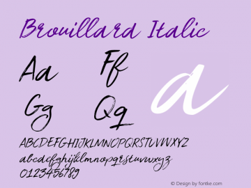 Brouillard Italic Version 1.000图片样张