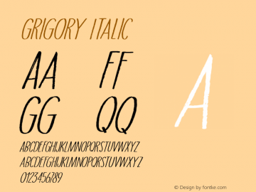 Grigory Italic Version 1.000图片样张
