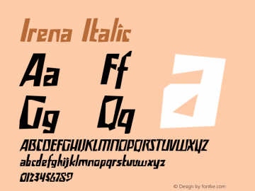 Irena Italic Version 1.000图片样张