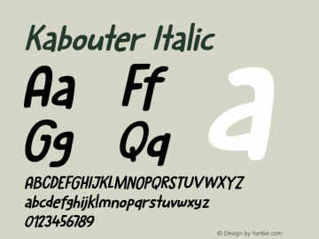 Kabouter Italic Version 1.000图片样张