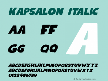 Kapsalon Italic Version 1.000图片样张