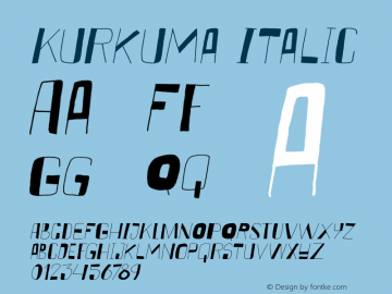 Kurkuma-Italic Version 1.000图片样张