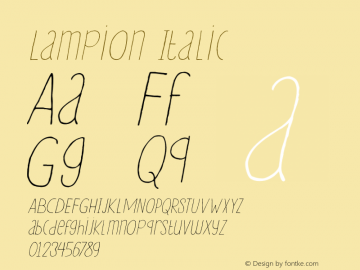 Lampion Italic Version 1.001图片样张