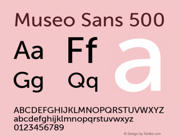 Museo Sans 500 Version 1.000图片样张