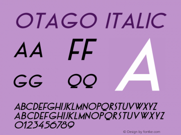 Otago-Italic Version 1.000图片样张