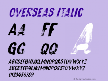 Overseas Italic Version 1.000图片样张