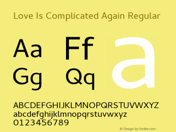 Love Is Complicated Again Regular 图片样张