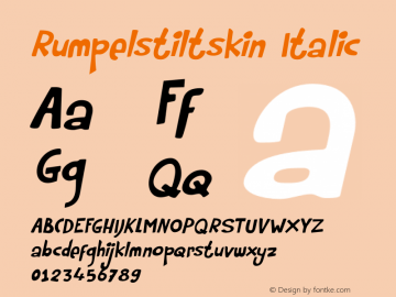 Rumpelstiltskin-Italic Version 2.003图片样张