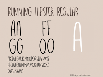 Running Hipster Regular Version 1.000图片样张