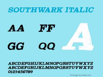 Southwark Italic Version 1.000图片样张