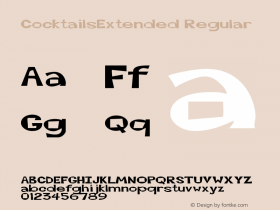 CocktailsExtended Regular Rev. 003.000 Font Sample