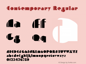 Contemporary Regular Rev. 003.000 Font Sample