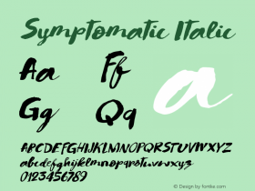 Symptomatic Italic Version 1.000图片样张
