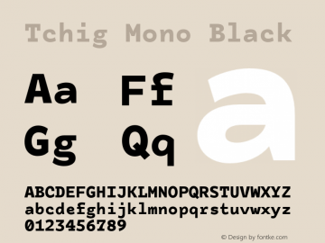 TchigMono-Black Version 1.000图片样张