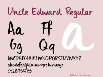 Uncle Edward Regular Version 1.000图片样张