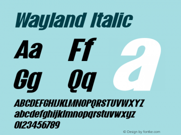 Wayland Italic Version 1.000图片样张