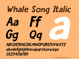 Whale Song Italic Version 1.000图片样张