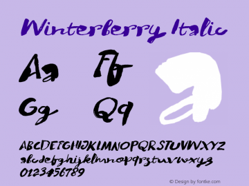 Winterberry Italic Version 1.000图片样张