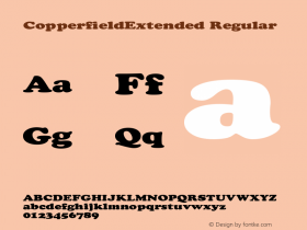 CopperfieldExtended Regular Rev. 003.000 Font Sample