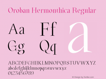 Oroban Hermonthica Regular Version 1.000;FEAKit 1.0图片样张
