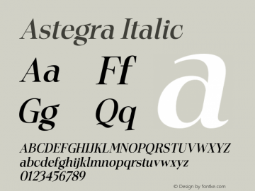 Astegra-Italic Version 1.000图片样张