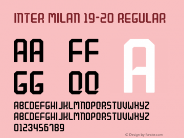 Inter Milan 19-20 Version 1.002;Fontself Maker 3.1.2图片样张