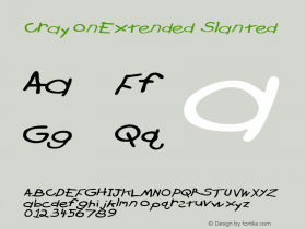 CrayonExtended Slanted Rev. 003.000 Font Sample