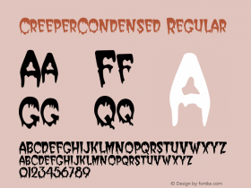 CreeperCondensed Regular Rev. 003.000 Font Sample