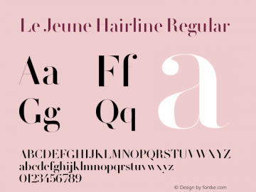 Le Jeune Hairline Regular Version 1.1 2016图片样张