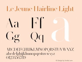 Le Jeune Hairline Light Version 1.1 2016图片样张