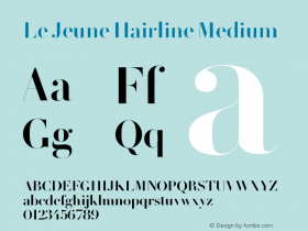 Le Jeune Hairline Medium Version 1.1 2016图片样张