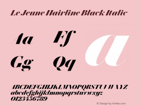 Le Jeune Hairline Black Italic Version 1.1 2016图片样张