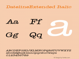 DatelineExtended Italic Rev. 003.000图片样张