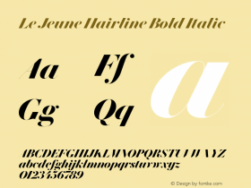 Le Jeune Hairline Bold Italic Version 1.1 2016图片样张