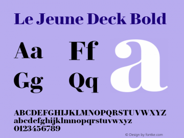 Le Jeune Deck Bold Version 1.1 2016图片样张