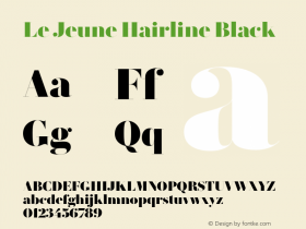 LeJeuneHairline-Black Version 1.1 2016图片样张
