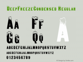 DeepFreezeCondensed Regular Rev. 003.000 Font Sample