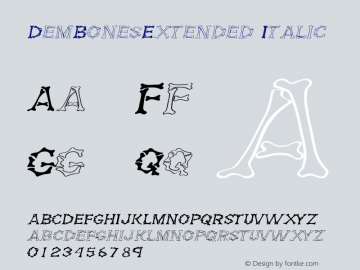 DemBonesExtended Italic Rev. 003.000图片样张