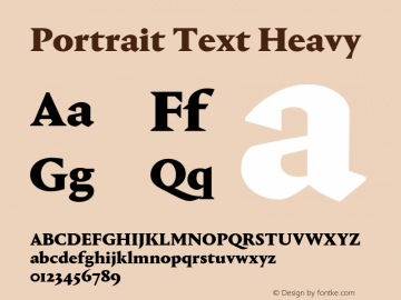 Portrait Text Heavy Version 1.1 2013图片样张