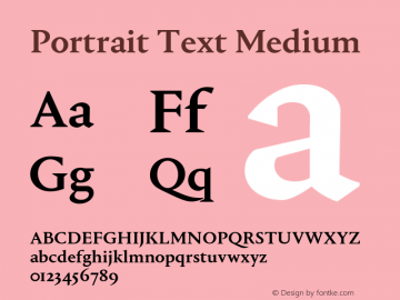 Portrait Text Medium Version 1.1 2013图片样张