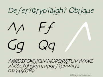 DesertCryptLight Oblique Rev. 003.000图片样张