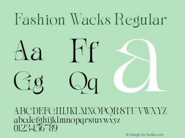 Fashion Wacks Regular Version 1.000;FEAKit 1.0图片样张