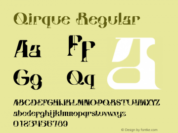 Qirque Version 1.00;April 19, 2022;FontCreator 13.0.0.2630 64-bit图片样张