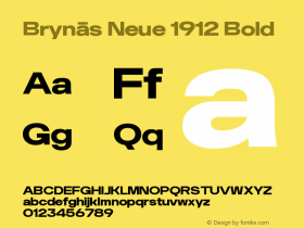 Brynas Neue 1912 Bold Version 0.004图片样张