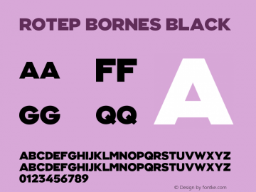 Rotep Bornes Black Version 1.000;PS 001.000;hotconv 1.0.88;makeotf.lib2.5.64775图片样张