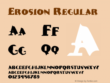 Erosion Regular Rev. 003.000 Font Sample